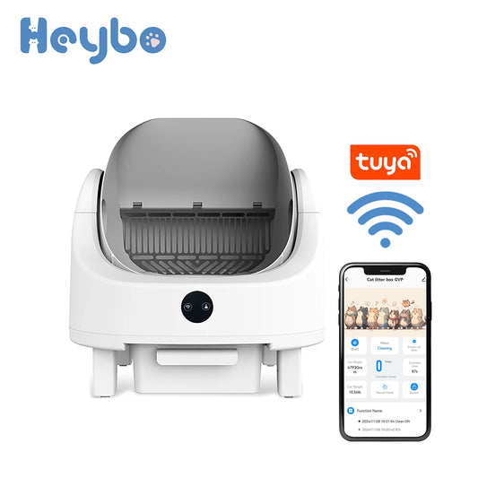 HBZH-ICB-20 Open-Top Smart Cat Litter Box | App-Controlled & Large Capacity (US/EU Stock) - HEYBO