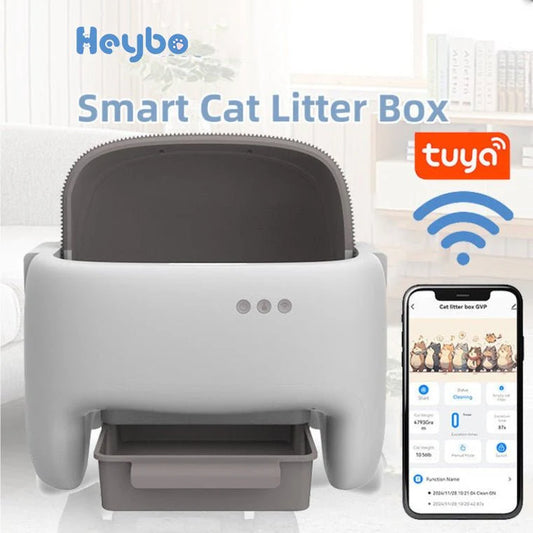 HEYBO Self Cleaning Litter Box Automatic Cat Litter Box with Safety Protection