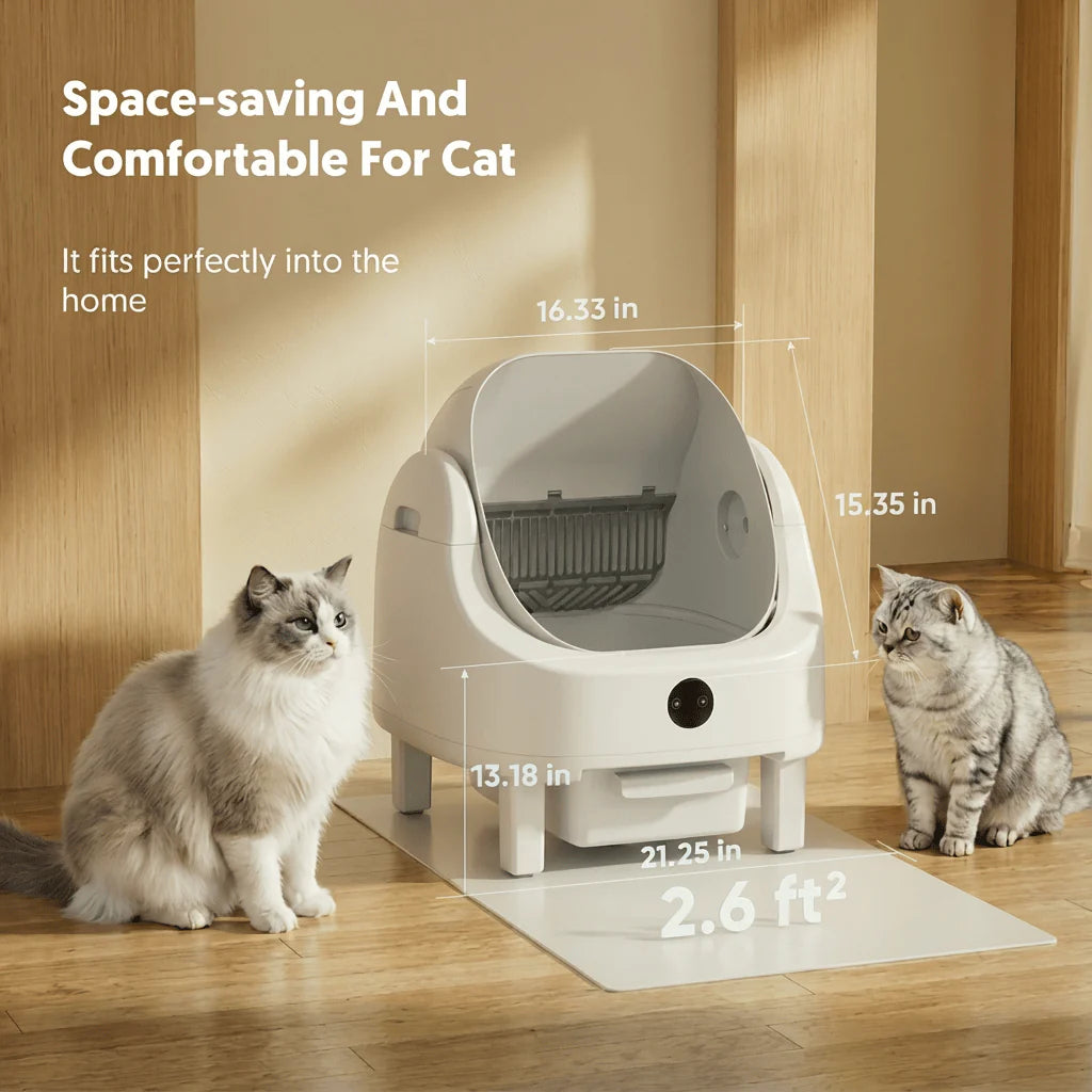 HBZH-ICB-20 Open-Top Smart Cat Litter Box | App-Controlled & Large Capacity (US/EU Stock) - HEYBO