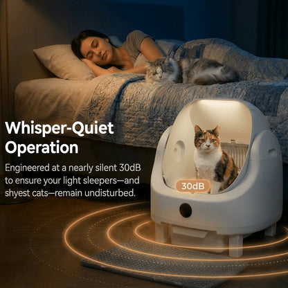HBZH-ICB-20 Open-Top Smart Cat Litter Box | App-Controlled & Large Capacity (US/EU Stock) - HEYBO