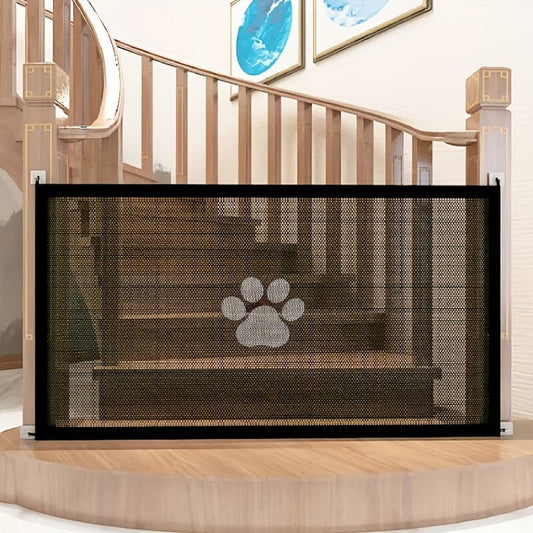 Portable Mesh Pet Safety Gate for Dogs and Cats – Easy No-Drill Installation