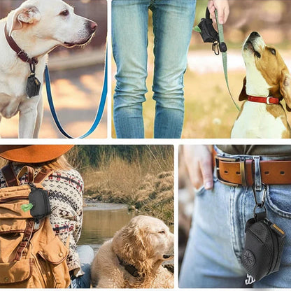 Universal Portable Waste Bag Dispenser with Leash Clip
