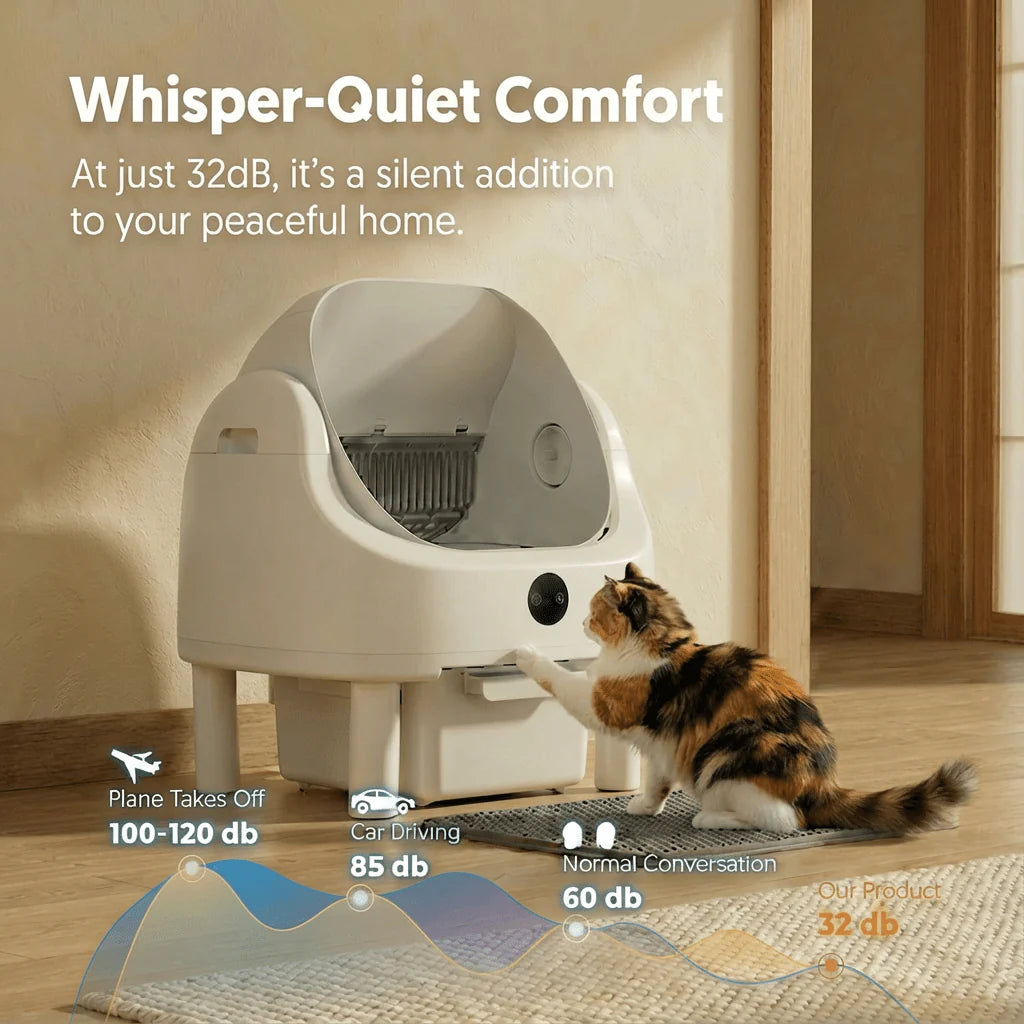 HBZH-ICB-20 Open-Top Smart Cat Litter Box | App-Controlled & Large Capacity (US/EU Stock) - HEYBO